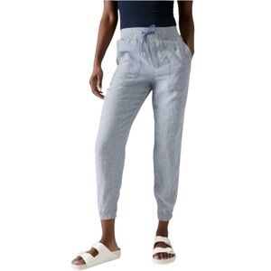 Athleta | Women’s Blue Linen Retreat Joggers Size 8